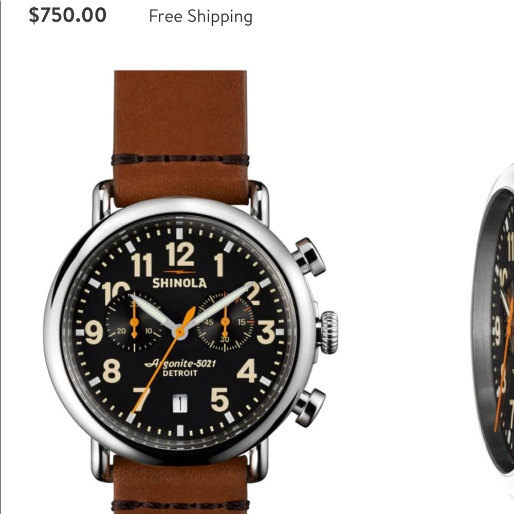 Men’s Shinola ‘The Runwell’ Leather Strap Watch